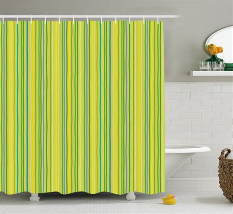 bright green shower curtain